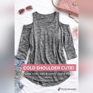 Hollister Must-Have Collection Cold Shoulder Top | Size L